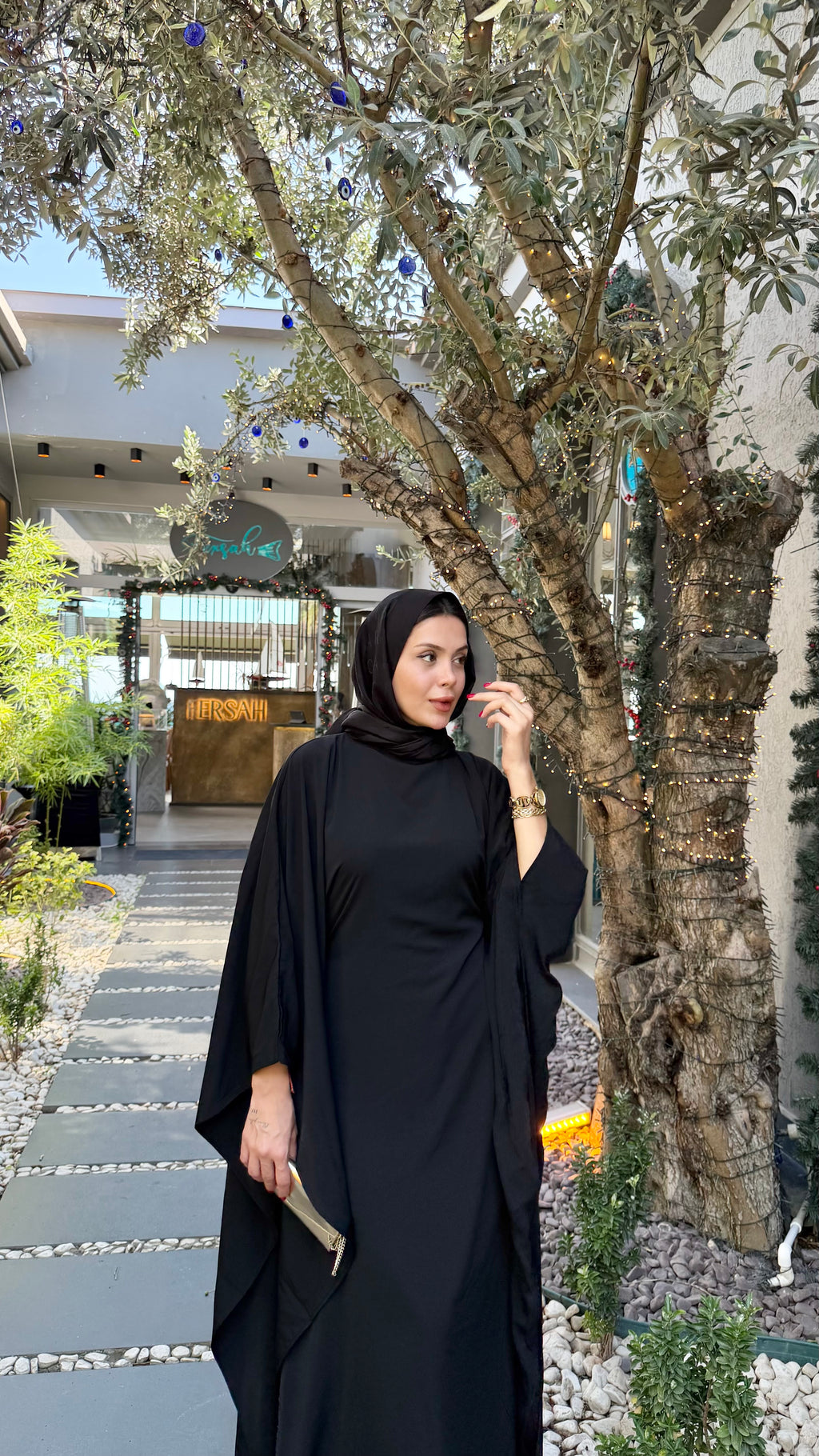 medine ipeği siyah elbise