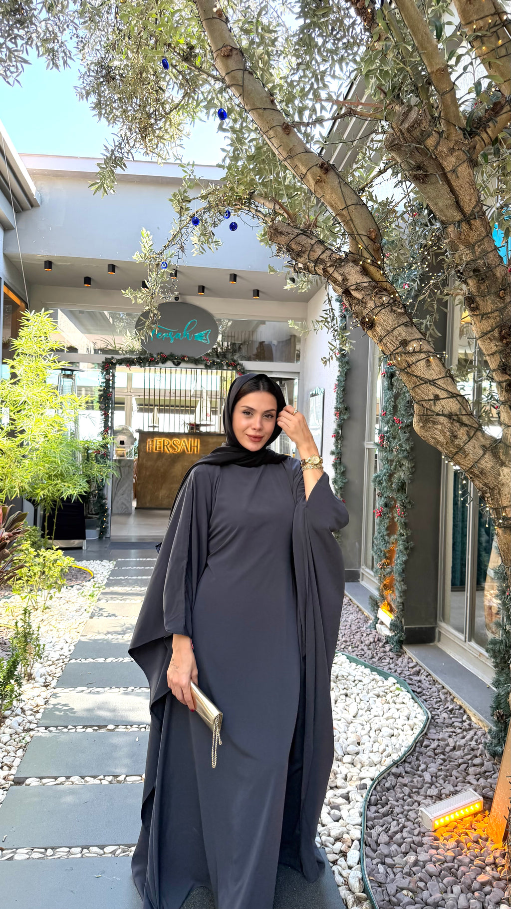 medine ipeği gri elbise